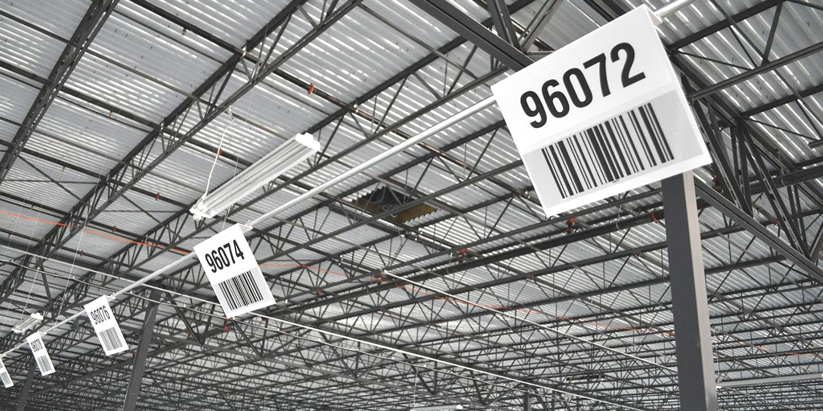 Warehouse Barcode Signs