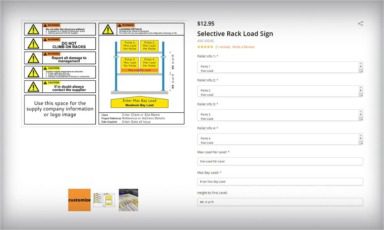 Load Control Sign Rack Load Signs, Safe Permissible Loading Notice