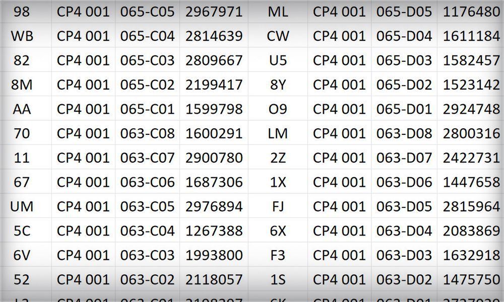 Barcode Data File
